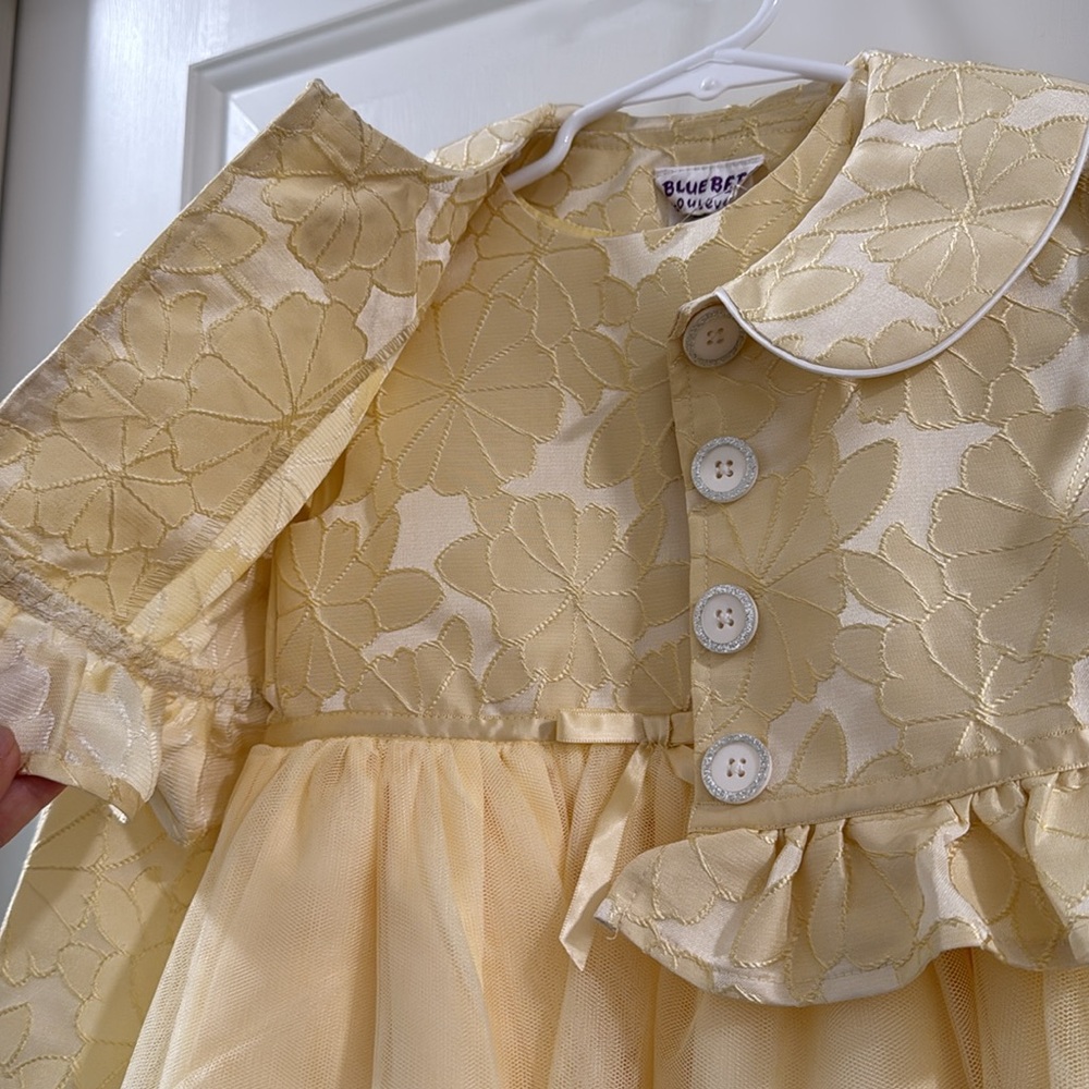 Yellow Floral Dress with Jacket - Picture 3 of 9